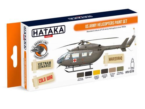 Hataka CS19 Acryl Farbset 6 pcs) US Army Helicopters Paint Set