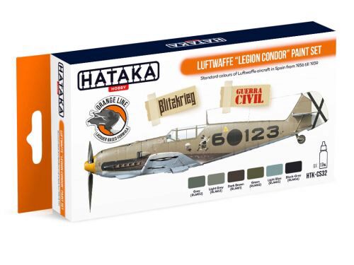 Hataka CS32 Acryl Farbset 6 pcs) Luftwaffe Legion Condor paint set