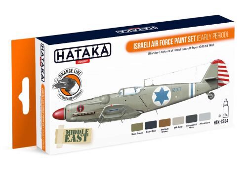 Hataka CS34 Acryl Farbset 6 pcs) Israeli Air Force paint set (early period)
