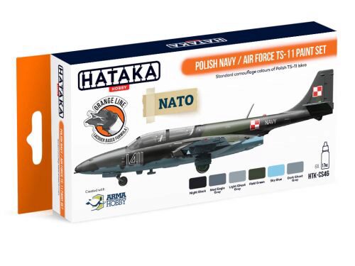 Hataka CS46 Acryl Farbset 6 pcs) Polish Navy / Air Force TS-11 paint set