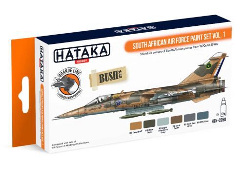 Hataka CS50 Acryl Farbset 6 pcs) South African Air Force paint set vol. 1