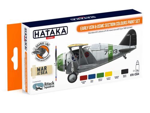 Hataka CS54 Acryl Farbset 6 pcs) Early USN & USMC Section Colours paint set