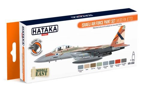 Hataka CS62 Acryl Farbset 8 pcs) Israeli Air Force paint set (modern jets)