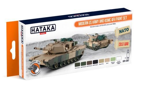 Hataka CS67 Acryl Farbset 8 pcs) Modern US Army and USMC AFV paint set