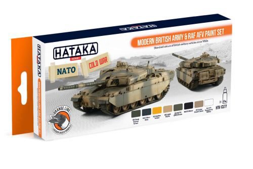 Hataka CS77 Acryl Farbset 8 pcs) Modern British Army & RAF AFV paint set
