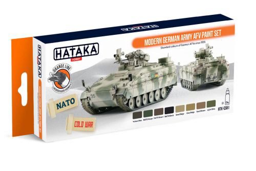 Hataka CS81 Acryl Farbset 8 pcs) Modern German Army AFV paint set