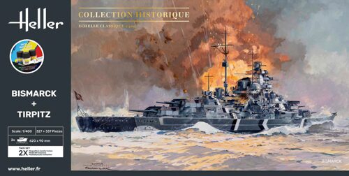 Heller 55078 STARTER KIT Bismarck + Tirpitz TWINSET