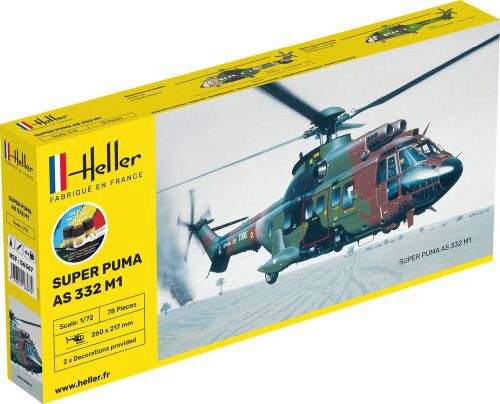 Heller 56367 STARTER KIT Super Puma AS 332 M0 CH-Decals