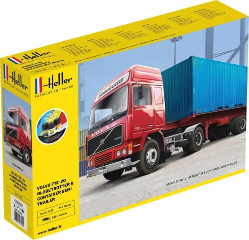 Heller 57702 STARTER KIT F12-20 Globetrotter & Container semi trailer