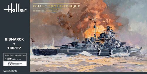 Heller 85078 Bismarck + Tirpitz TWINSET