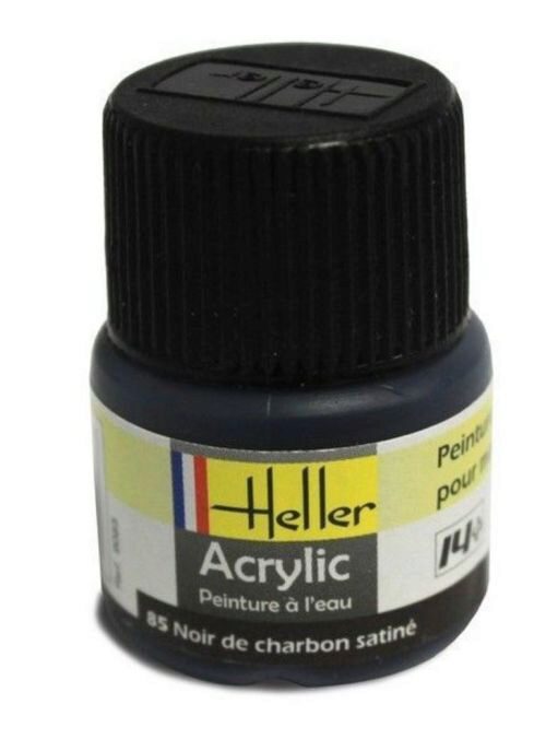 Heller 085 Peinture Acrylic 085 noir de charbon satine