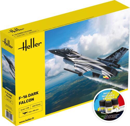 Heller 35411 STARTER KIT F-16 Dark Falcon