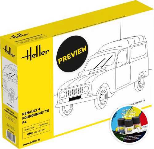 Heller 58700 STARTER KIT Renault 4 Fourgonette F4