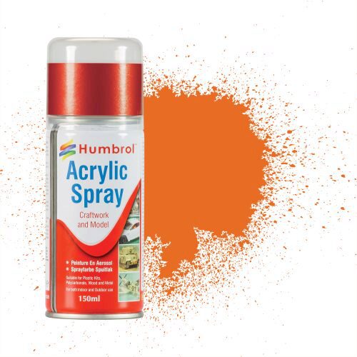Humbrol AD6018 Acryl-Spray  018 - Orange glänzend, 150 ml