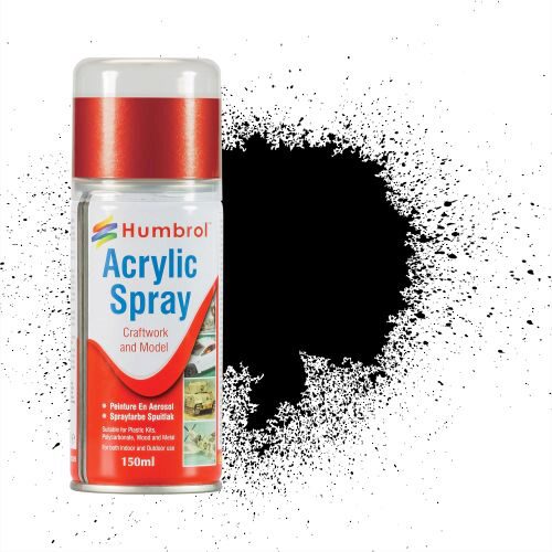 Humbrol AD6033 Acryl-Spray Schwarz matt 150 ml