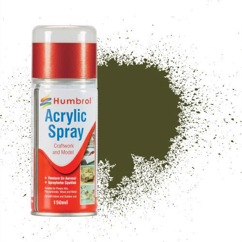 Humbrol AD6155 Acryl-Spray Olive Drab Matt,150m