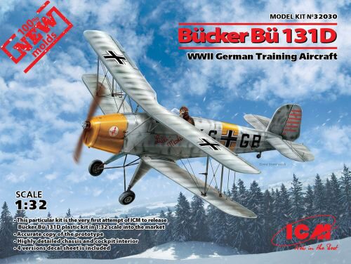 ICM 32030 Bücker Bü 131D,WWII German Training Aircraft(100% new molds)