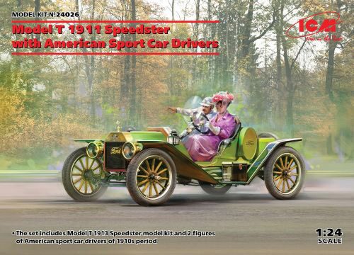 ICM 24026 Model T 1913 Speedster with American Sport Car Drivers