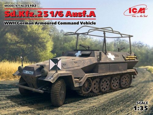 ICM 35102 Sd.Kfz.251/6 Ausf.A,WWII German Armoured Command Vehicle