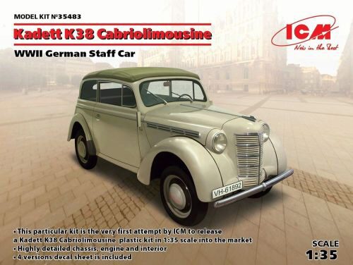 ICM 35483 Kadett K38 Cabriolimousine,WWII German Staff Car