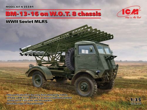 ICM 35591 BM-13-16 on W.O.T. 8 chassis, WWII Soviet MLRS