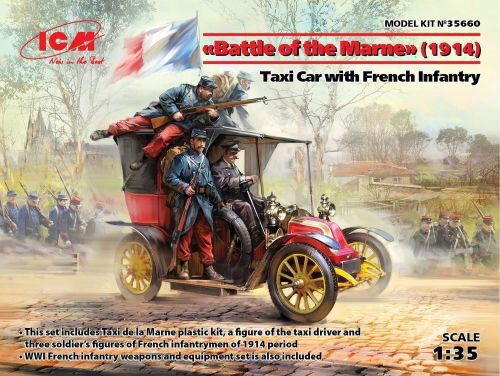 ICM 35660 Battle of the Marne(1914),Taxi car wit French Infantry