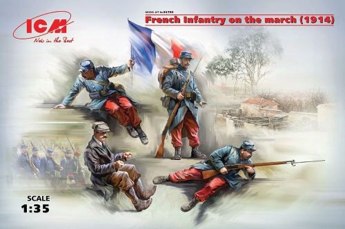 ICM 35705 French Infantry on the march(1914)4Figur