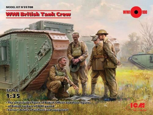 ICM 35708 WWI British Tank Crew (4 figures)