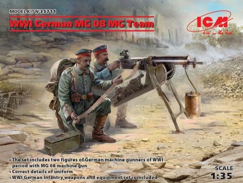 ICM 35711 WWI German MG08 MG Team (2 figures)