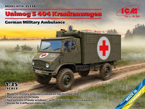 ICM 35138 Unimog S 404, German Military Ambulance