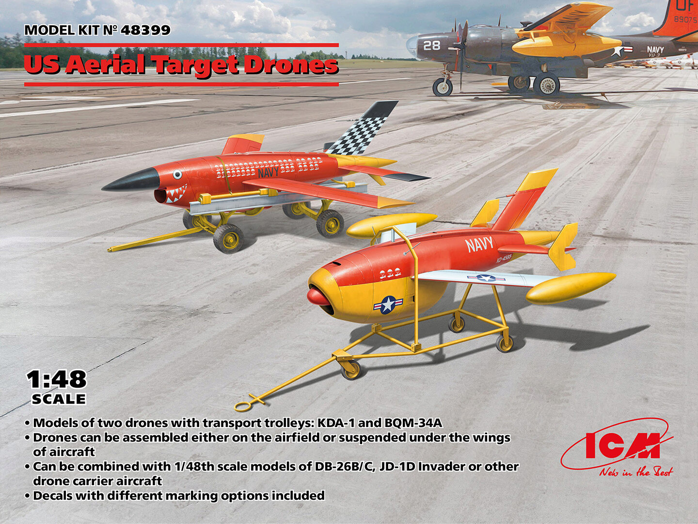 ICM 48399 US Aerial Target Drons