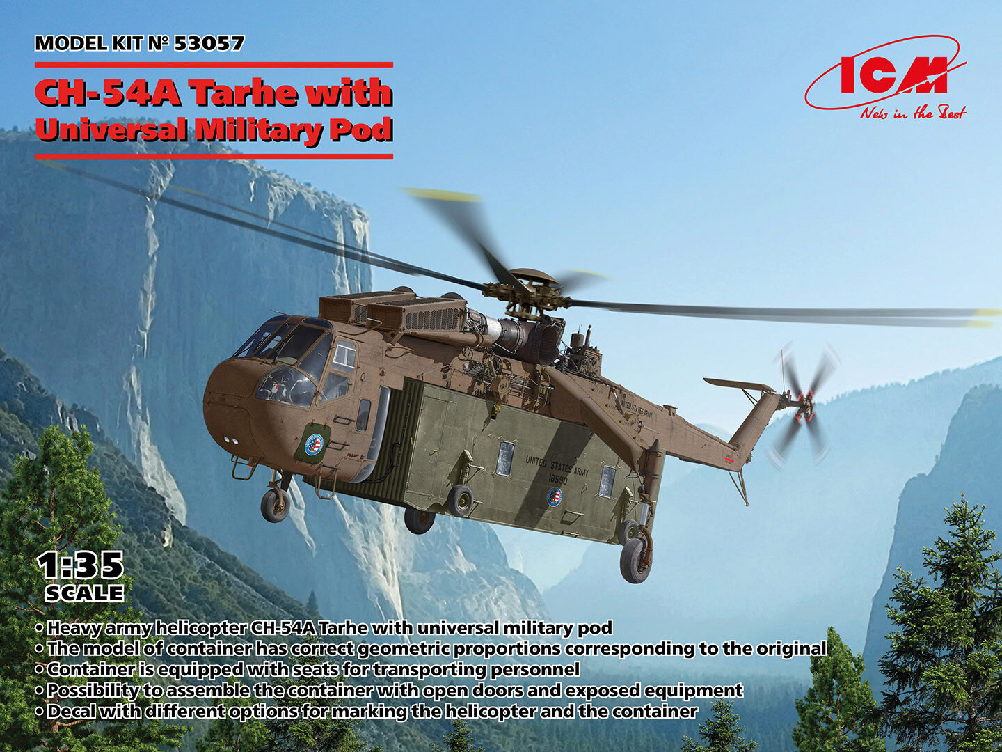 ICM 53057 CH-54A Tarhe with Universal Military Pod