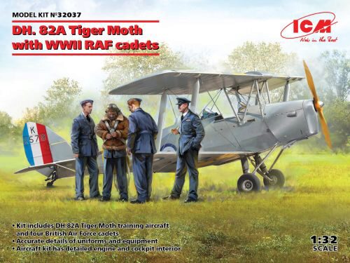 ICM 32037 DH. 82A Tiger Moth with WWII RAF cadets