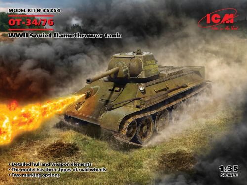 ICM 35354 -34/76, WWII Soviet flamethrower tank