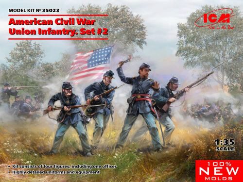 ICM 35023 American Civil War Union Infantry. Set #2 (100% new molds)