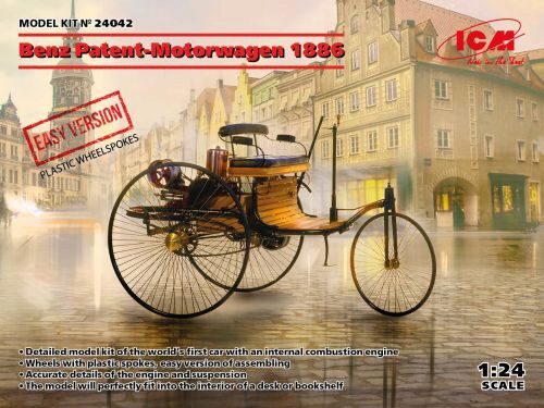 ICM 24042 Benz Patent-Motorwagen 1886 (EASY version = plastic wheel-spokes)