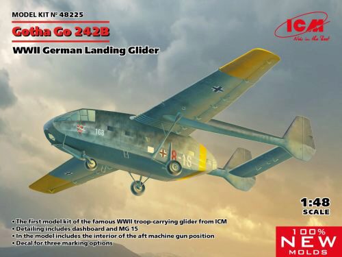 ICM 48225 Gotha Go 242B, WWII German Landing Glider (100% new molds)