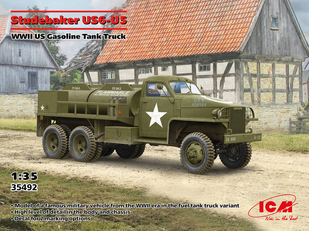 ICM 35492 Studebaker US6-U5, WWII US Gasoline Tank Truck