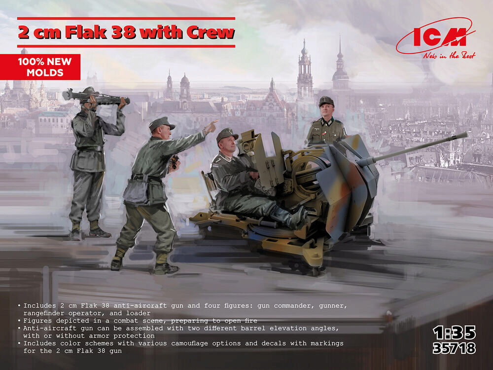 ICM 35718 Flak 38 with Crew