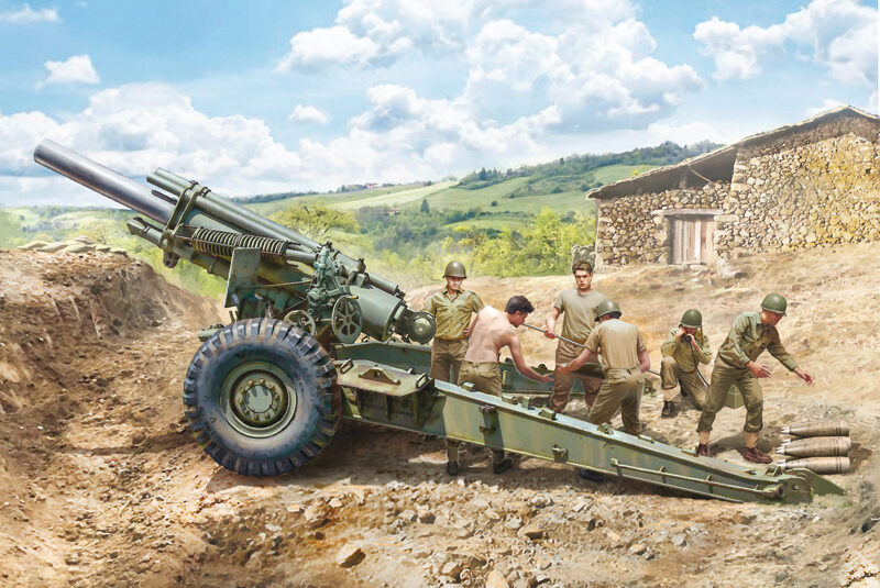 Italeri 6581 M1 155mm Howitzer with crew