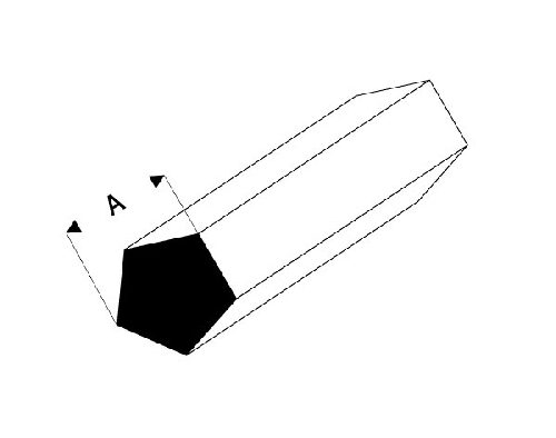 Plastruct 190831 MRP-20 Fünfkantstab 0,5x250mm 10 Stück