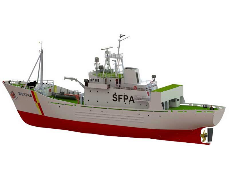 Türkmodell 24553 FPV Westra Fischerei Patrouillenboot  1:50 Holzbausatz