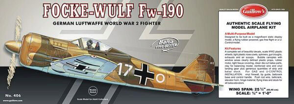 Guillows gu406 Focke-Wulf Fw-190 Balsabausatz
