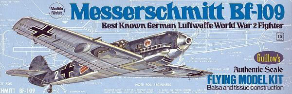 Guillows gu505 Messerschmitt BF-109 Balsabausatz