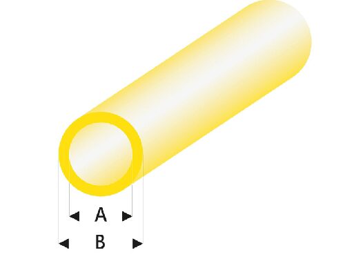 Raboesch rb424-53-3 Rohr transparent gelb 2x3x330 mm (5 Stück)