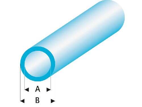 Raboesch rb429-55-3 Rohr transparent blau 3x4x330 mm (5 Stück)
