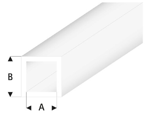 Raboesch rb430-53-3 Quadrat Rohr transparent  2x3x330 mm (5 Stück)