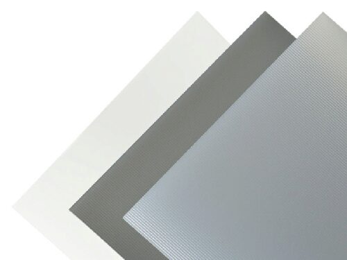 Raboesch rb610-01 Kunststoffplatte EVACAST® gerippt transparent matt 1,3x194x320 mm
