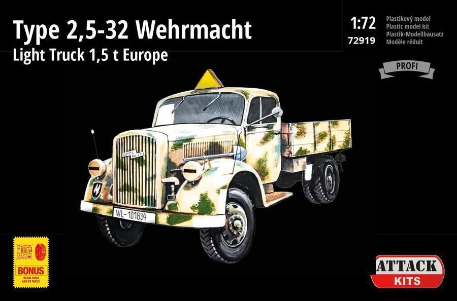 ATTACK 72919 Type 2,5-32 Wehrmacht Light Truck 1.5t Europe 1/72