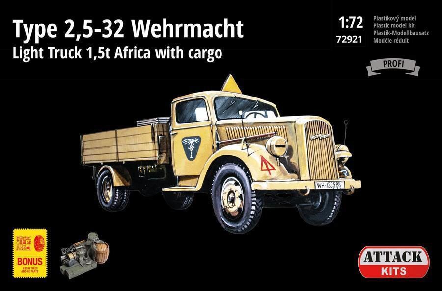 ATTACK 72921 Type 2,5-32 Wehrmacht l. Truck 1.5t Africa 1/72